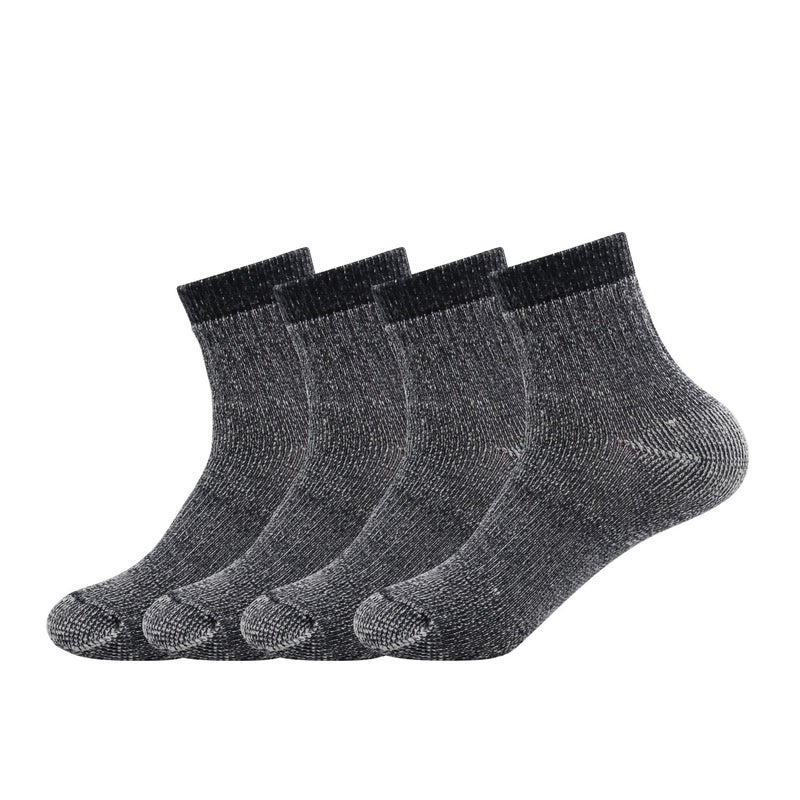 Caudblor Men's Merino Wool Hiking Socks-Thermal Warm Crew Winter Ankle for Trekking,Cycling,Multi Performance,4 Pack - Image 1